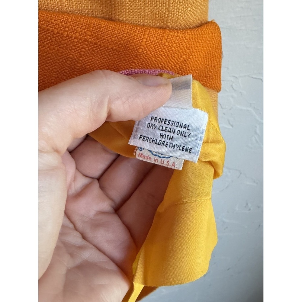 Vintage 80s 90s Oscar De La Renta Balliets Mod Shift Jacket Dress 6 Colorblock - Picture 8 of 12